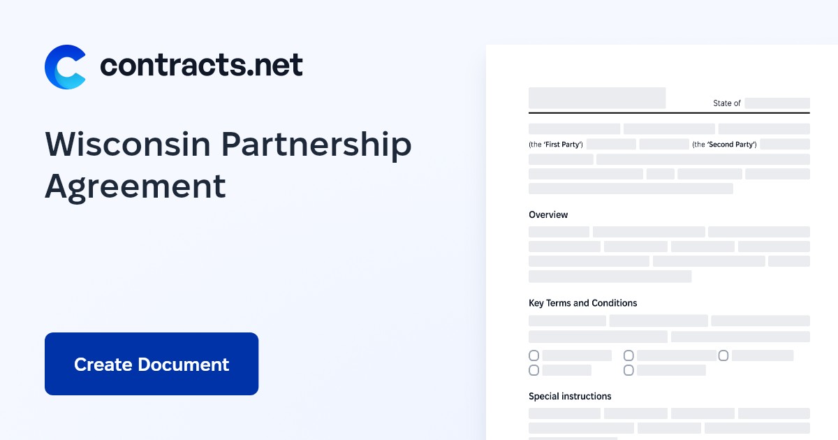 Download Wisconsin Partnership Agreement Templates [PDF]
